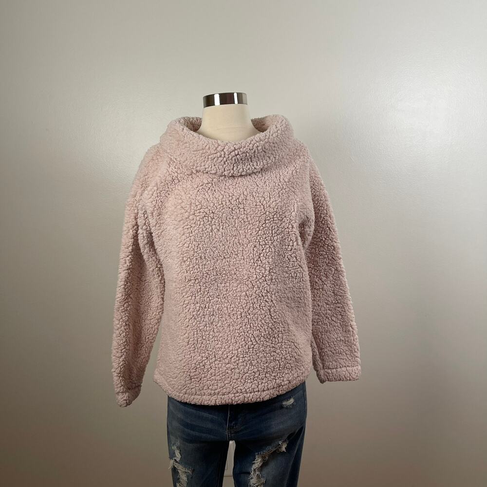 A New Day • Sherpa Turtleneck Light Pink Sweater